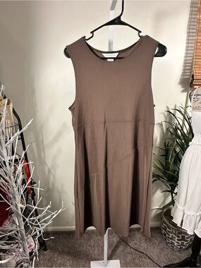 N194. Express Tricot Chocolate Brown Sleeveless Dress